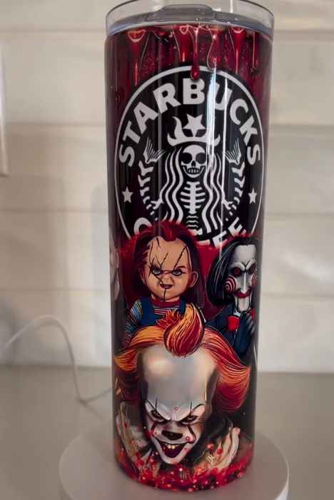 The Men Of Horror S'bucks Stainless Tumbler