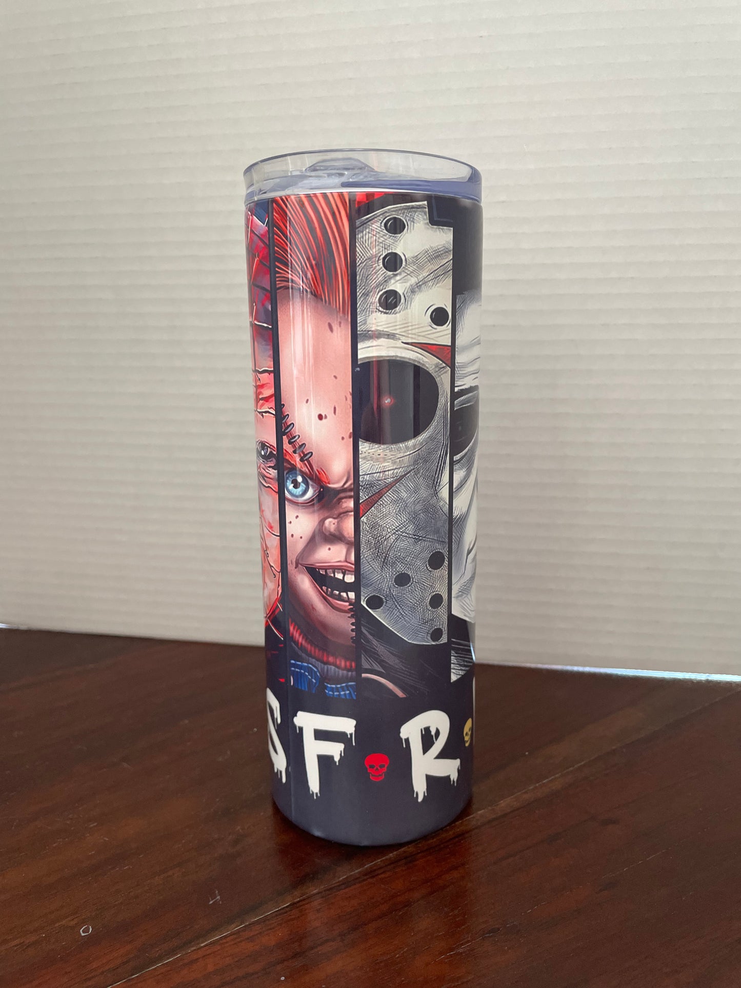 Friends of Horror Tumbler (with skull dots)