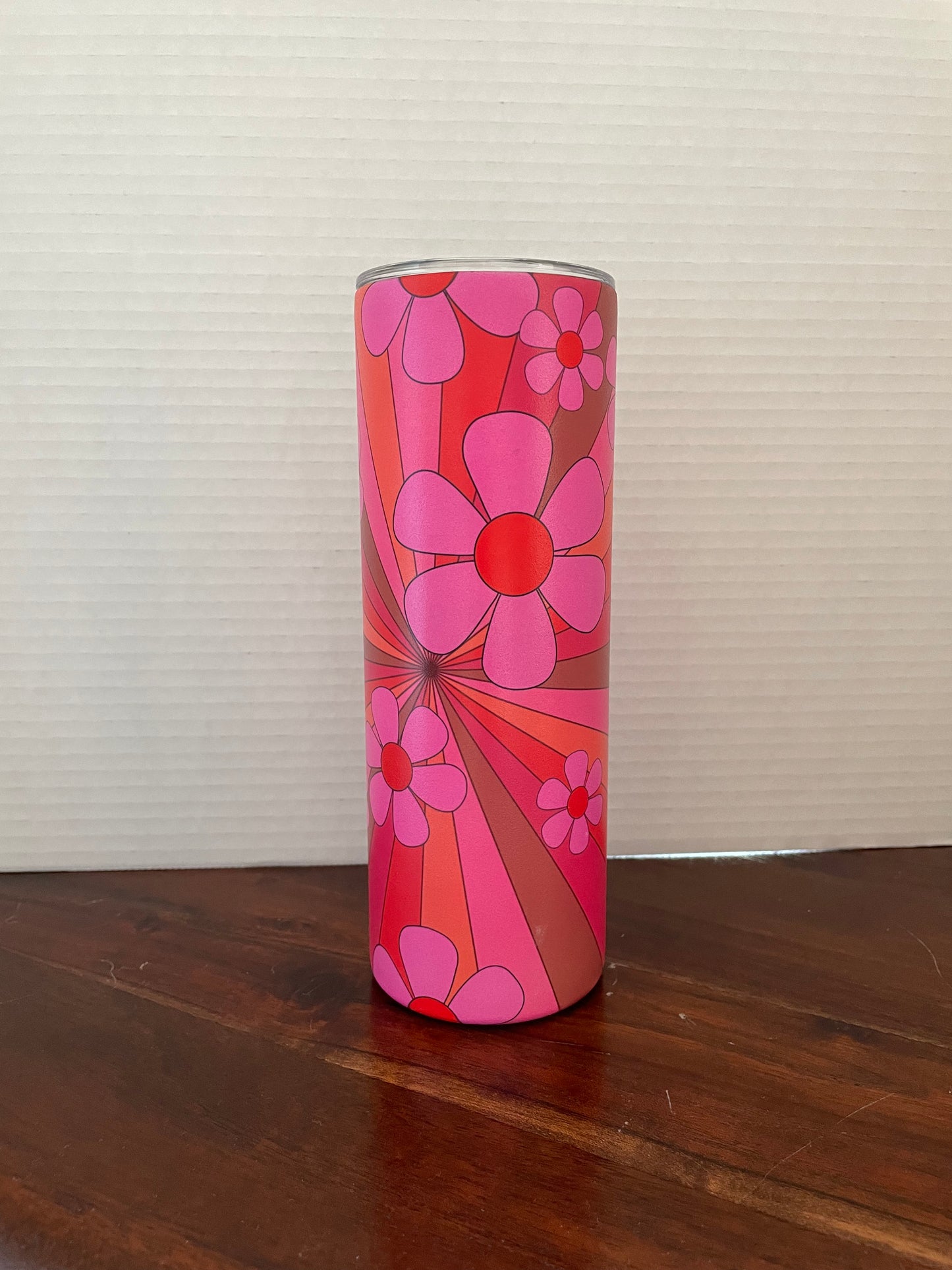 Glow-In-The Dark  Retro Flower Tumbler