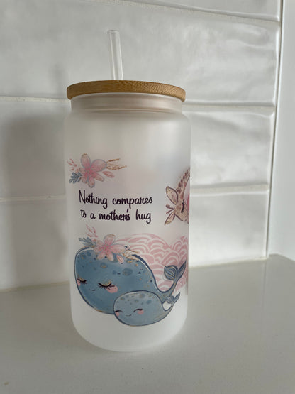 Nothing Compares to Mothers Love Cute Glass Cup