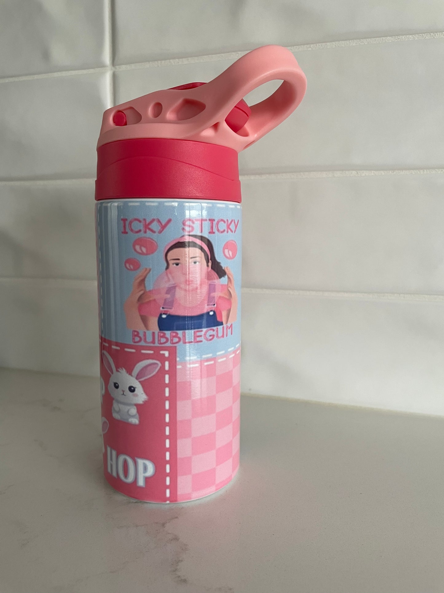 Ms Rachel Bubble Gum kid sippy flip top tumbler